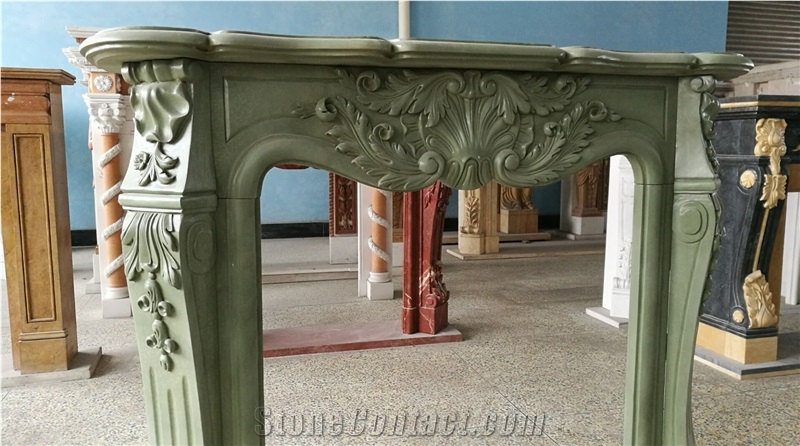 Green Sandstone Fireplace Mantels,Fireplace Surround,Fireplace Hearth