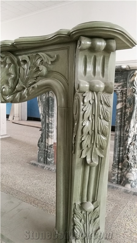 Green Sandstone Fireplace Mantels,Fireplace Surround,Fireplace Hearth