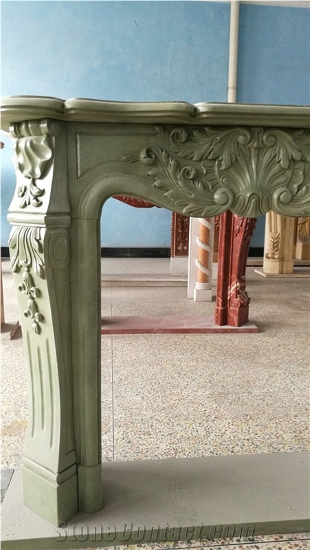 Green Sandstone Fireplace Mantels,Fireplace Surround,Fireplace Hearth