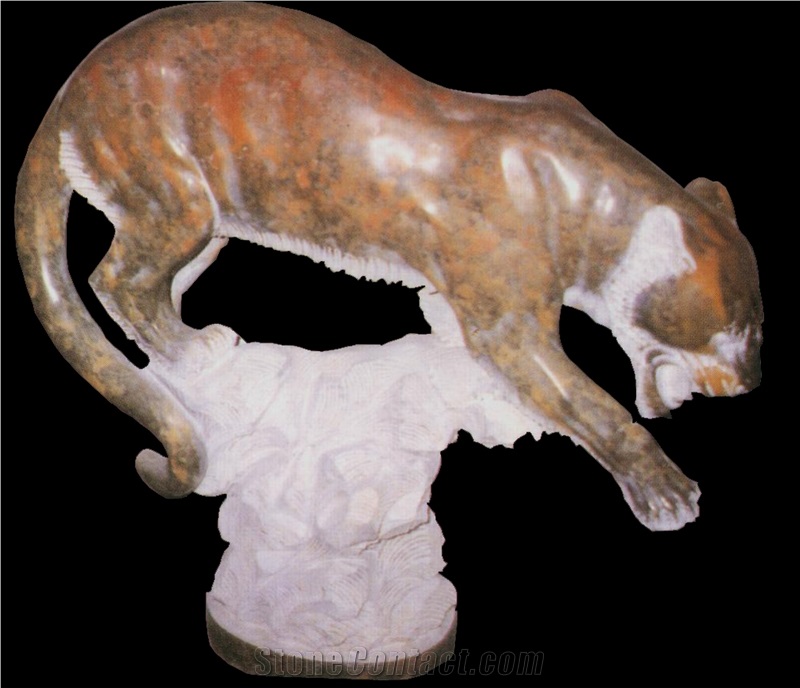Hancarved Animal Sculpture Garden Stone Sculpture
