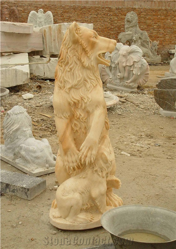 Hancarved Animal Sculpture Garden Stone Sculpture