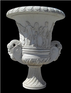 Hand Carved Flower Vase Pot