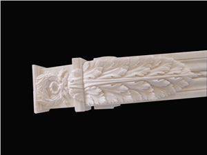 Hand Carved Marble Sculpture Design Fireplace Mantel