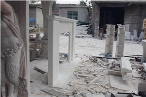 Hand Carved Marble Stone Fireplace Mantel