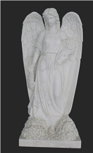 Hand Carved White Marble Sculptured Human Statues, Women Sculptures