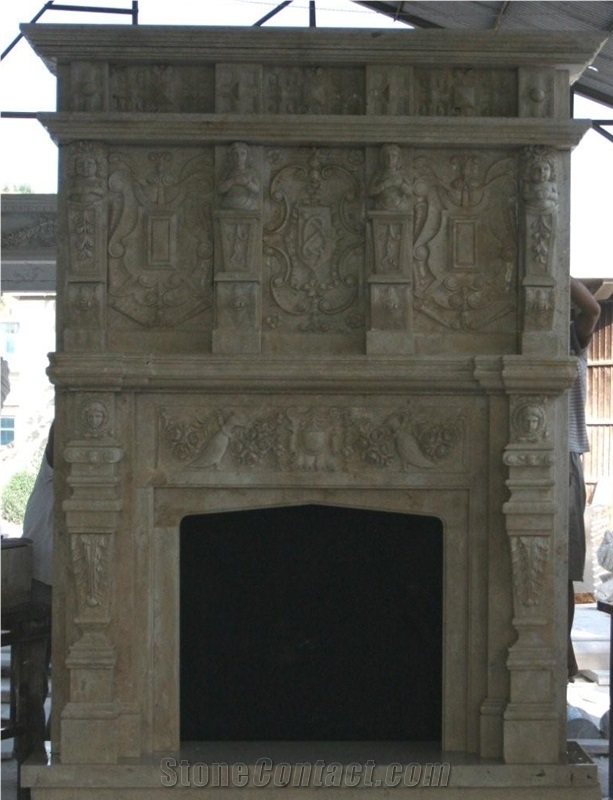 Handcarved Fireplace Mantels. Overmantel