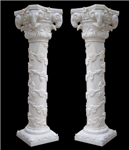 Handcarved Marble Columns Carved Pillars