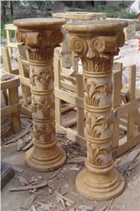 Handcarved Marble Columns Carved Pillars