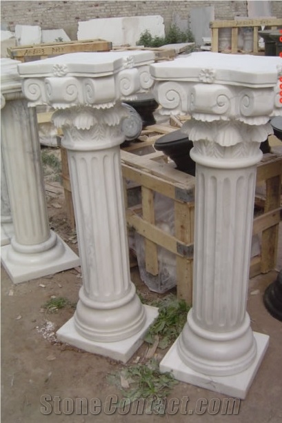 Handcarved Marble Columns Carved Pillars