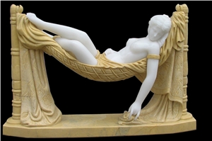 Handcarved Marble Western Style Human Sculpture Handcarved Marble Western Style Human Sculpture
