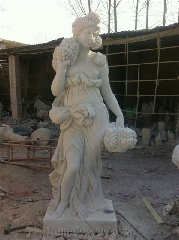 Handcarved Marble Western Style Human Sculpture