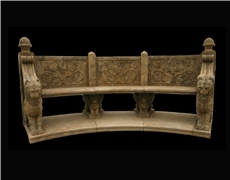 Handcarved Outdoor Benches, Western Style Sculptured Garden Bench