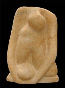 Handcarved Sculpture Marble Design Adstract Carving Western Style