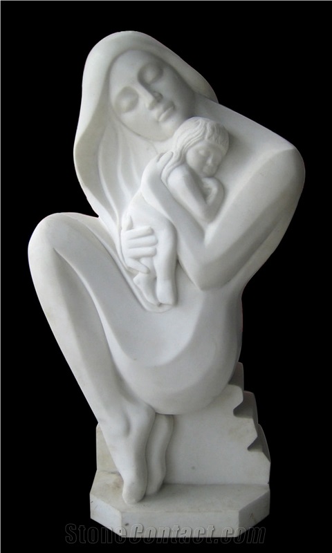 Handcarved Sculpture Marble Design Adstract Carving Western Style