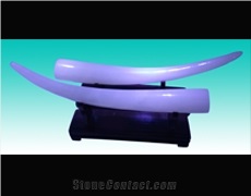 Handcarved Sculpture White Jade