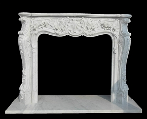 Italian Carrara Fireplace Mantels,Fireplace Hearth,Fireplace Surround