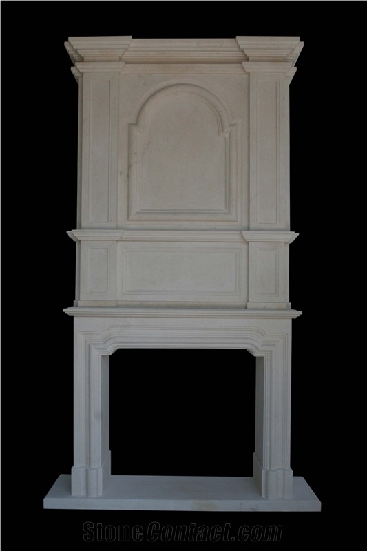 Italian Carrara White Handcarved Fireplace Mantel,Fireplace Surround