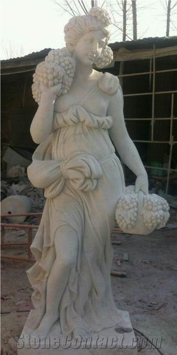 Marble Hand Carved Lion Statue Sculptured