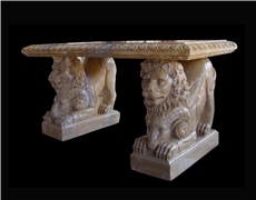 Marble Handcarved Bench &Table, Western Style Outdoor Tables