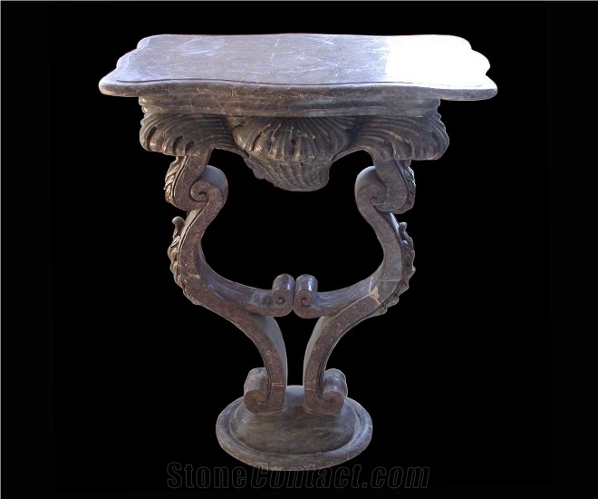 Marble Handcarved Outdoor Tables, Western Style Garden Table
