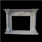 Moonlight Beige Limestone Sculptured Fireplaces Mantel, Western Style