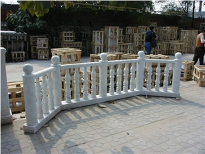 Natural Stone Hand Carved Balustrade, Western Style Sculptured Railing