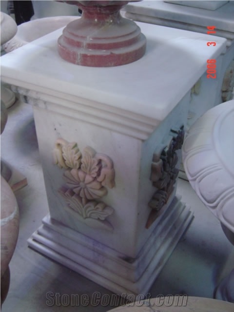Pedestals Table Bench Vase Marble Stone Fireplace Sculpture Table