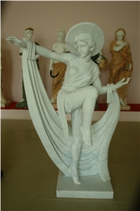 Portrait Sculpture Marble Stone Statue Hand