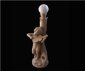 Red Marble Handcarved Outdoor Sculptures, Western Style Statues