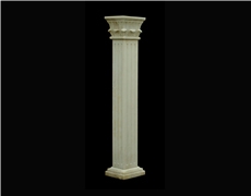 Red Marble Handcarved Sculptured Building Column, Western Style Pillar