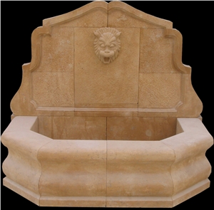 Red Marble Sculptured Fountains,Handcarved Stone Wall Fountains