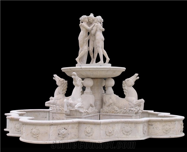 Red Marble Sculptured Fountains,Handcarved Stone Wall Fountains