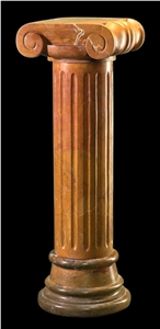 Roman Column Hand Carved Sculpture Marble