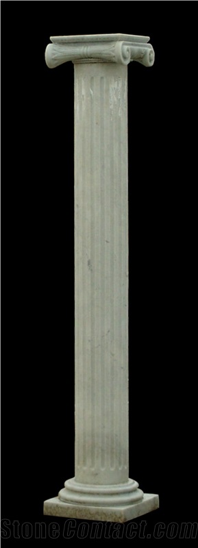 Roman Column Hand Carved Sculpture Marble