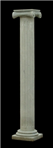 Roman Column Hand Carved Sculpture Marble