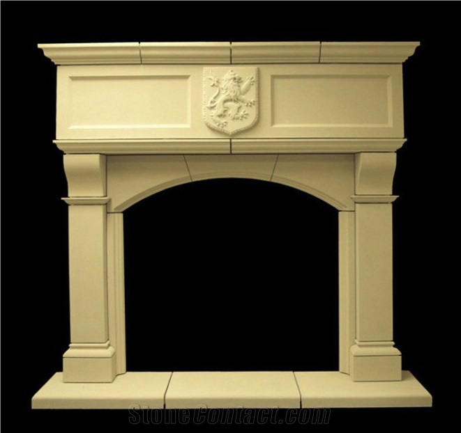 Sandstone Fireplace Hand Carved Mantel Surround