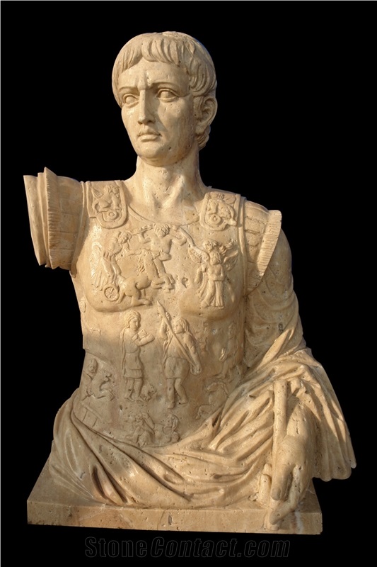 Sculpture Carved Portrait Statue Marble Stone