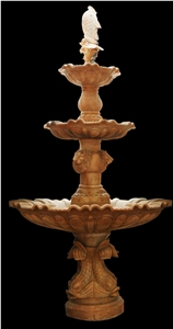 Sculptured Garden Fountain/Handcarved Stone Wall Fountains