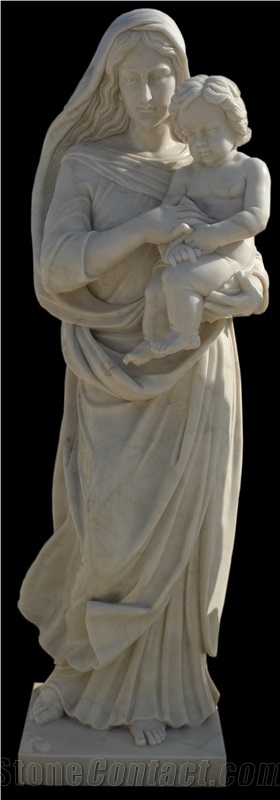 Sculptured Human Statues, White Marble Handcarved Western Sculptures