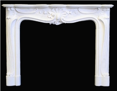 Sichuan White Marble Handcarved Sculptured Fireplaces Mantel