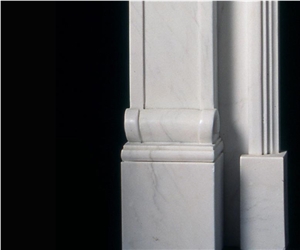 Sichuan White Marble Handcarved Sculptured Fireplaces Mantel