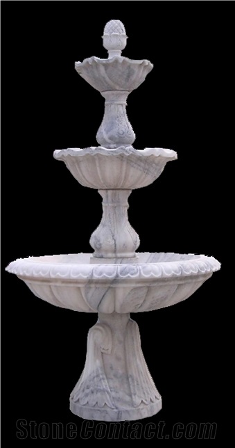 Simple White Marble Fountain Cast Stone Fountain Park Fountains