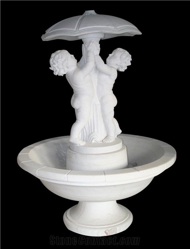 Simple White Marble Fountain Cast Stone Fountain Park Fountains