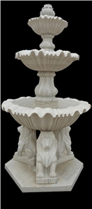 Simple White Marble Fountain Cast Stone Fountain Park Fountains