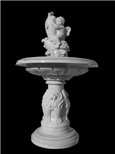 Simple White Marble Fountain Cast Stone Fountain Park Fountains