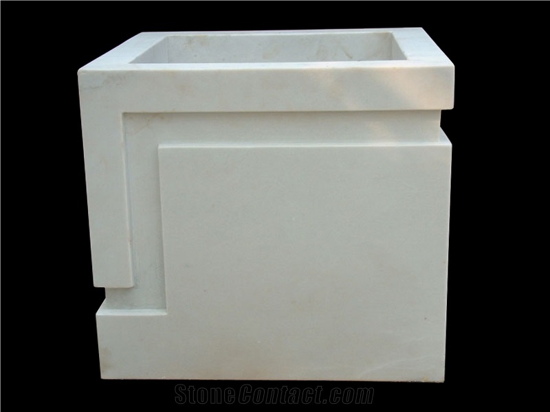 Table Bench Vase Marble Stone Sculpture Handcarved Mantel