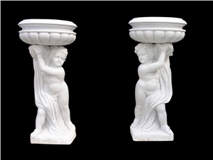 Vase Marble Stone Sculpture Handcarved Pot Mantel Surround