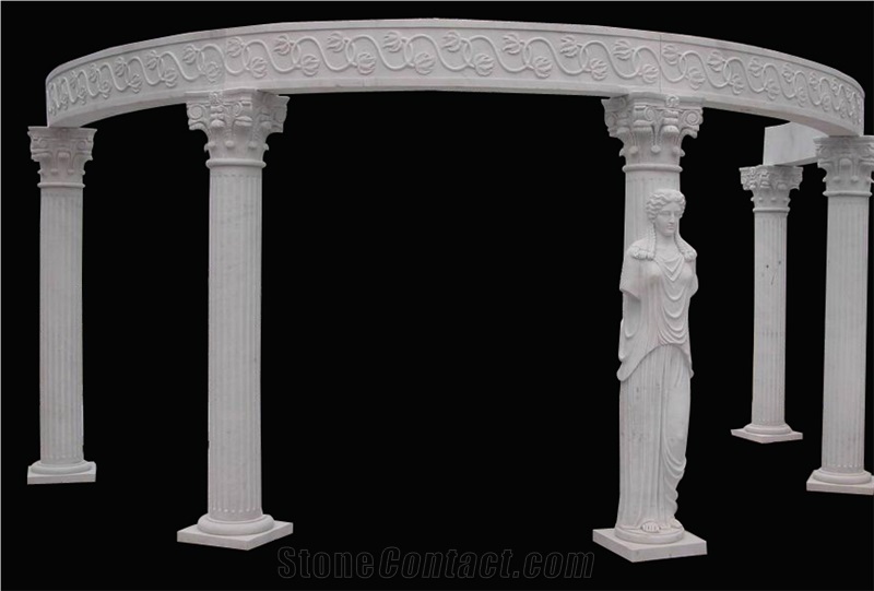 Western Style Stone Gazebo,Handcaeved,Pavilions