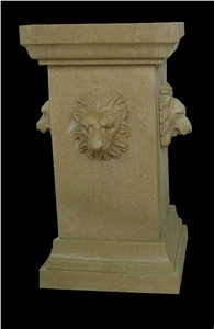 White Limestone Pedesstal Columns