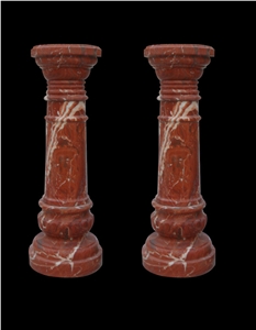 White Limestone Pedesstal Columns
